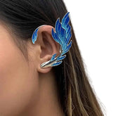 Blue Fairy Elf Ear Cuffs Clip On Earrings